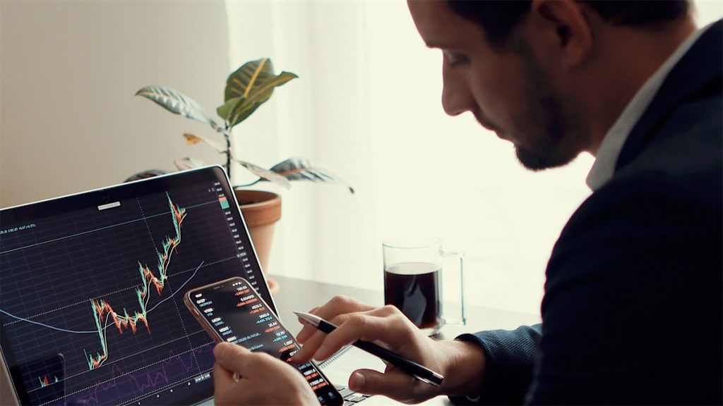 Investment stockbroker stock market trading